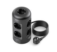 Multiprise 3 m avec interrupteur, 9 prises, avec 3 USB, protection contre les surtensions, rallonge pour la maison, le bureau