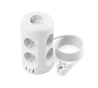 Multiprise 3 m avec interrupteur, 9 prises, avec 3 USB, protection contre les surtensions, rallonge pour la maison, le bureau