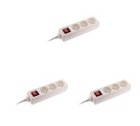 Multiprise 3 Prises 16A 2P+T + Interrupteur - Zenitech (Lot de 3)
