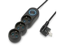 Multiprise 3 prises 16A avec interrupteur - câble 1,5m - VELAMP - MULTIP-FR-I-3K