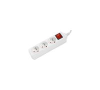 Dexlan 808537 Interrupteurs 3 Voies AC 4 m Blanc multiprise (Intérieur, 4 m, 3 Sorties AC, Blanc)