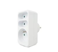 Multiprise 3 prises électriques frontales 16A + 2x6A - VELAMP - ADAT-FR-3