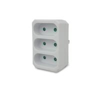 Multiprise 3 prises électriques frontales 3X6A - VELAMP - ADAT-FR-2