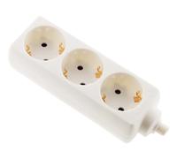 Multiprise 3 Prises Schuko 16A sans câble - Blanc - Zenitech