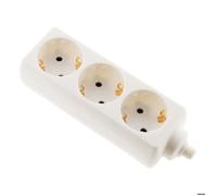 Zenitech Multiprise 3 Prises Schuko 16 A sans câble Blanc | Multiprise 3 prises Schuko 16 A sans câble, Blanc ;, Type F : prise Schuko avec contacts de terre