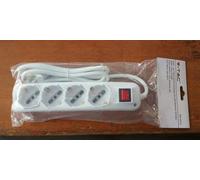 Multiprise 4 Places Avec Interrupteur Lumineux 10/16A Bipasso / Schuko 250V ~