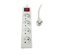 Multiprise 4 prises MicroConnect MC-PSOO040500FRW blanche