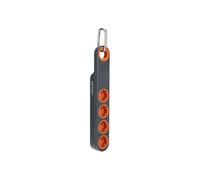 Zenitech - Multiprise 4 prises Schuko 16A + lumière - Gris/Orange - Klipo gris