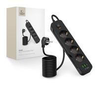 Multiprise 4 prises USB-A/C 2 m Noir