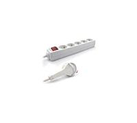 Multiprise 5 Prises avec Interrupteur EW3955 3500W Blanc