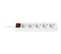 Multiprise et distributeur CEE Ewent Multiprise 5 Prises avec Interrupteur EW3916 Schuko Blanc