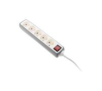 - Multiprise 5 prises Schuko 16A + interrupteur - Gris