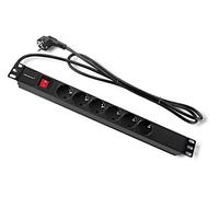 Multiprise 54468 : prises de sécurité : 6 250VAC 16A noir QOLTEC