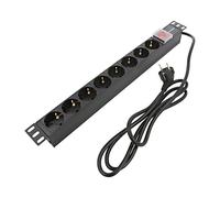Multiprise 54469 : prises de sécurité : 8 250VAC 16A noir QOLTEC