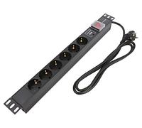 Multiprise 54601 : prises de sécurité : 6 250VAC 16A noir QOLTEC