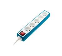 Zenitech - Multiprise 5x16A 2P+T + Interrupteur + Housse - Bleu