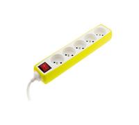 Zenitech Multiprise 5x16A 2P+T avec interrupteur et housse - Jaune