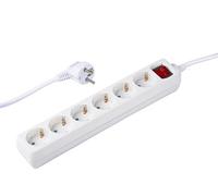 Grundig Multiprise avec Interrupteur 6 Prises 16A/250V Rallonge 1,5M - Boîte de Distribution max. 3680W - Blanc