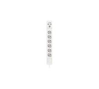 TM Electron TMUAD306 Multiprise 6 Prises avec Interrupteur et 2 USB Blanc, 6 Tomas