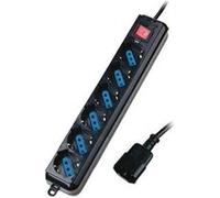 Ewent Multiprise EW3925 – 6 prises bipasso (ITA/Schuko), interrupteur, câble 1,5 m – Noir
