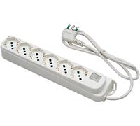 Multiprise 6 prises Italian/Schuko avec interrupteur blanche cable 1,5m Fanton 4