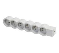 LEGRAND - Multiprise Extra-Plate à Câbler - 6 Prises avec Terre - Livrée Sans Cordon/Sans Fiche - Blanc et Gris Clair