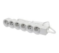 Multiprise 6 prises Legrand blanc et gris 3 m
