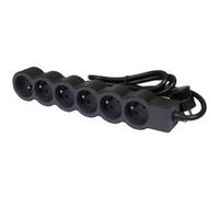 Multiprise 6 prises Legrand noir et gris 1.5 m