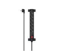 Multiprise, 6 prises, prot. ctre surtens., 360°, interr., 1,4 m, nre