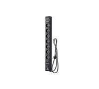 Brennenstuhl Multiprise 7 voies Type E Hugo – 2 USB, parafoudre et surtension – Noir