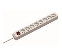 Multiprise 8 prises 3m avec interrupteur 3G1,5 - Eco Line blanche BRENNENSTUHL