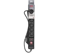 Multiprise ActiveJet Combo 6GN 5 M Noir avec cordon - ACTIVEJET - Multiprise - Plastique - Type F