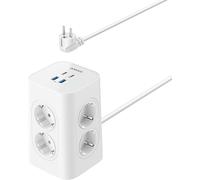 Multiprise Anker (12-en-1, 20 W USB-C, câble 2 m) Blanc