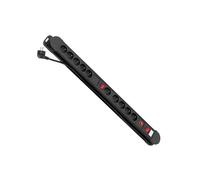 Maclean Rallonge multiprise 10 prises avec interrupteur 3680W Noir