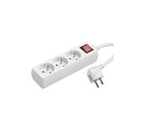 Velleman : Multiprise avec 3 prises 230 V et interrupteur - Blanc Blanc G