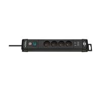Multiprise Premium-Line avec USB 4 Voies Noir 1,80 m h05vv-f 3g1.5