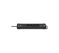 Multiprise premium-line avec usb 4 voies noir 1,80 m h05vv-f 3g1.5