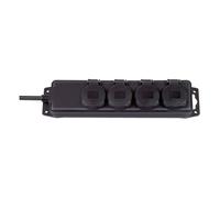 Multiprise avec 4 Prises Type F 2m IP44 Noir