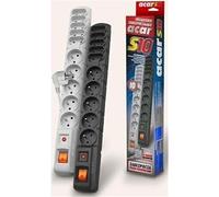 Multiprise avec interrupteur : 10 prises, cable de 1,5 m, noire