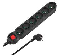 Maclean Bloc multiprises MCE187 - 6 prises, interrupteur lumineux, 3 m, 2300 W