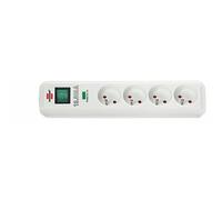 Brennenstuhl Multiprise Eco-line 4 prises blanc 1,4 m H05VV-F 3G1,5 parasurt.13500a