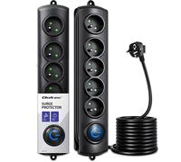Qoltec Barre anti-surtension 5 prises 1,8 m Noir