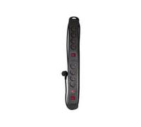 Multiprise avec protection différentielle x8 noir