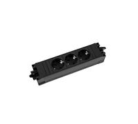 Multiprise Bachmann STEP BASE 3x Schutzkontakt Noire