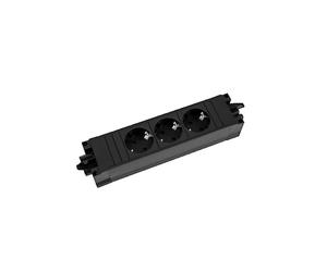 Multiprise Bachmann STEP BASE 3x Schutzkontakt Noire