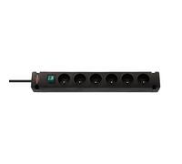 Multiprise Bremounta 6 prises BRENNENSTUHL - 3m - H05VV-F3G1.5 avec interrupteur - noir - 1150651316