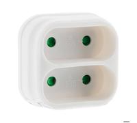 Multiprise biplite de façade 6A - blanc - Zenitech