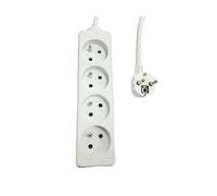 Multiprise blanche à 4 prises MC-PS040150FRW, 1,5 m