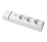 Multiprise Blanche interrupteur lumineux 3 prises 2P+T 16A - Solera