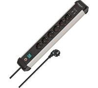 Multiprise - Brennenstuhl - 1391030610 - Schutzkontakt - Argent-Noir - Avec Schalter